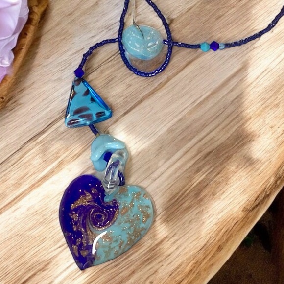 Jewelry - 🌸Murano Glass Heart Necklace